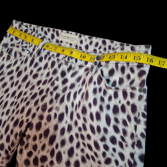 Denim & Supply Ralph Lauren Denim Cheetah Print Skinny Jeans Women Size 30 - Picture 13 of 16